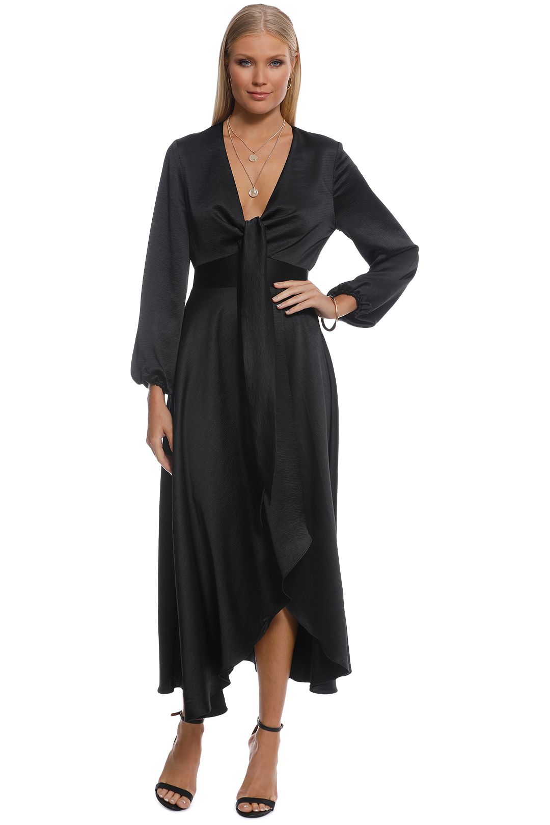 Mercury Midi Dress in Black by Pasduchas for Rent