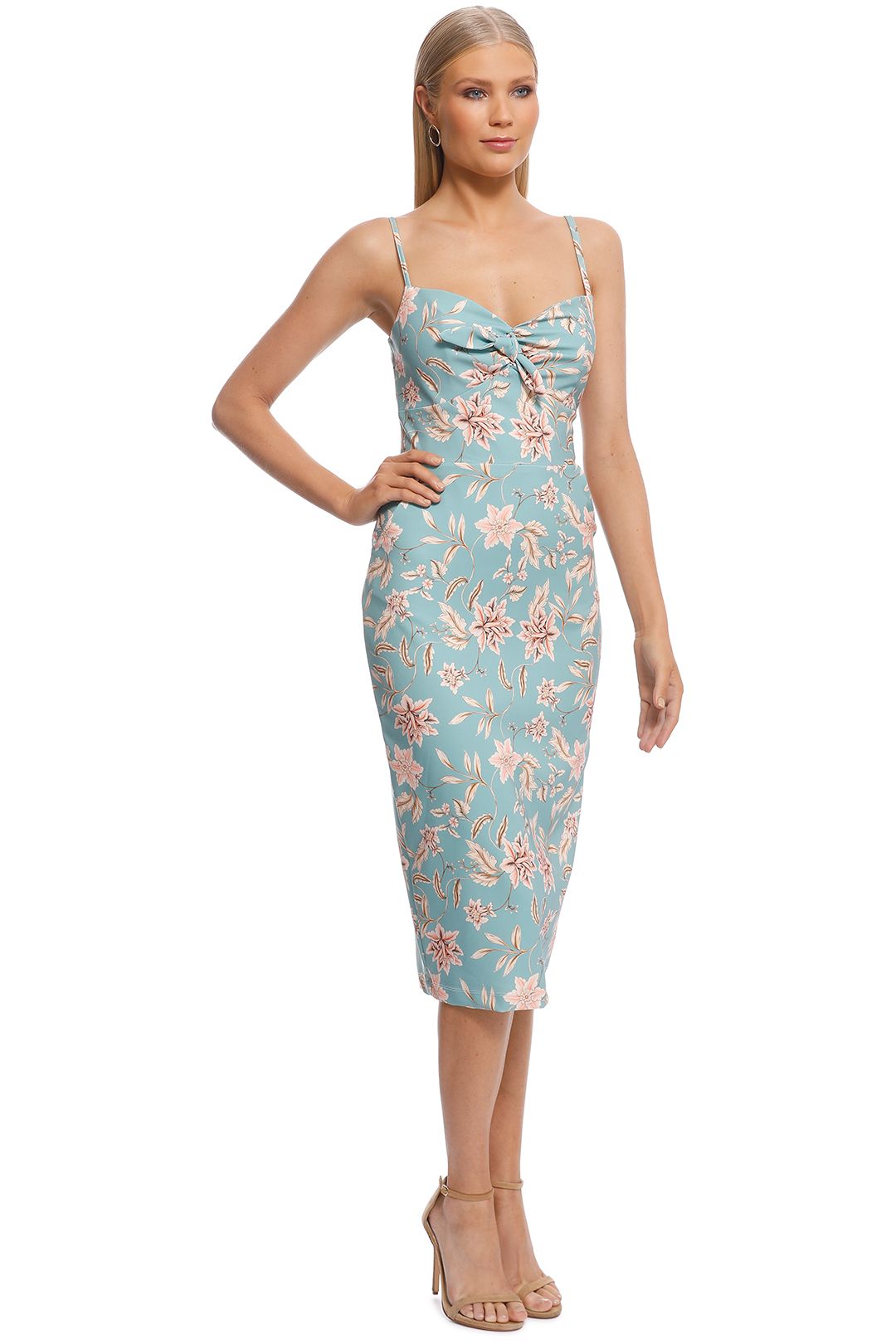 Woodley Tie Midi Dress Ocean