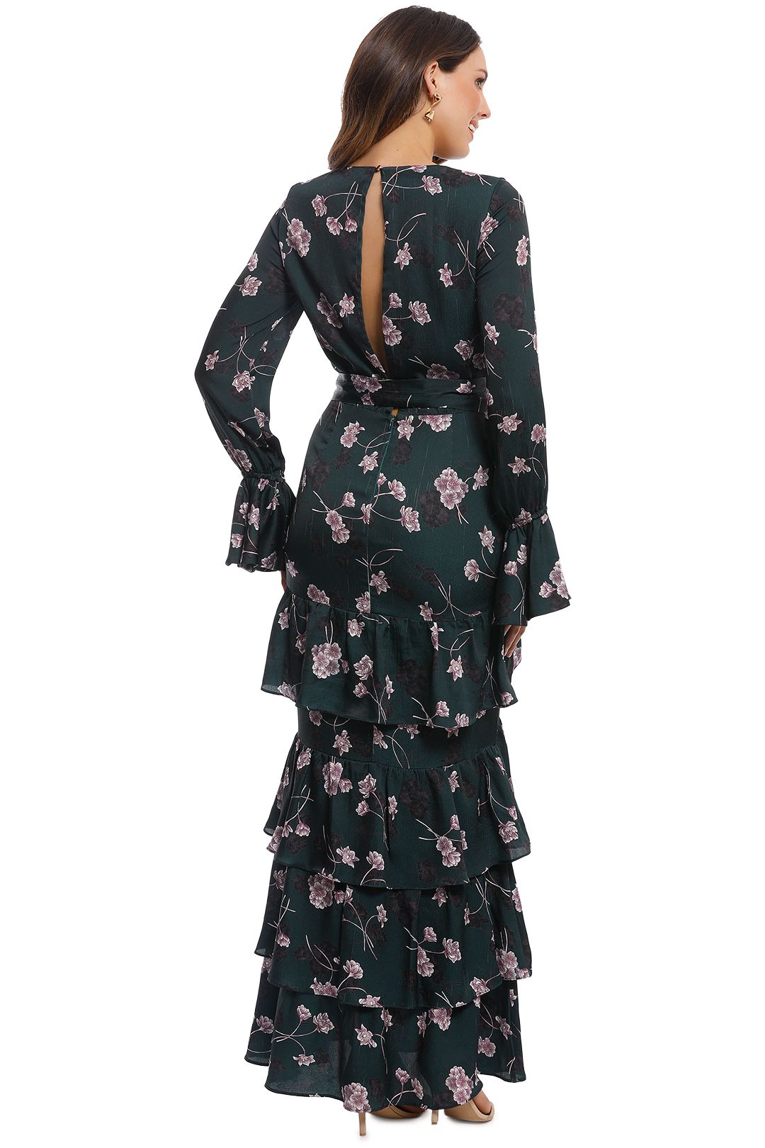 Birdie Ruffle Maxi Dress by Pasduchas for Rent | GlamCorner