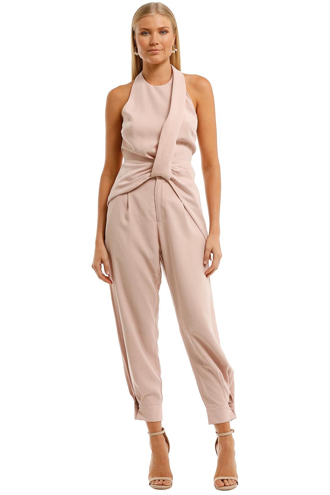 Pasduchas Halo Drape Top Nude Hi-Low Hemline