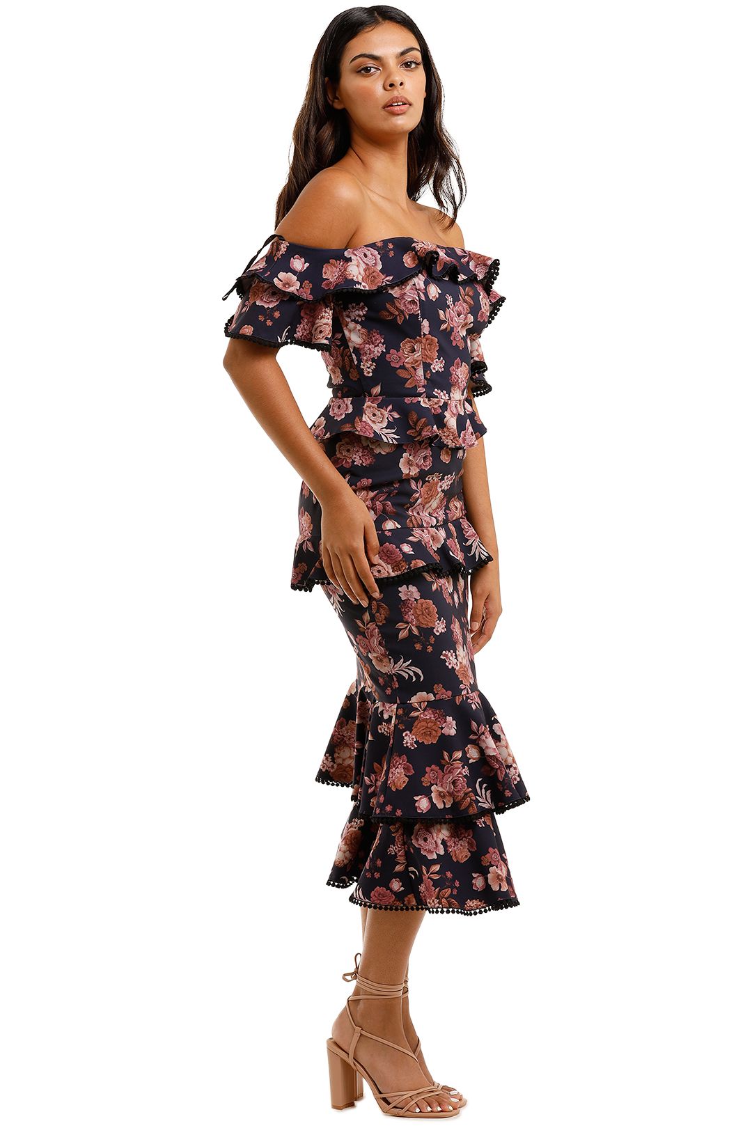 Pasduchas songbird deals ruffle midi