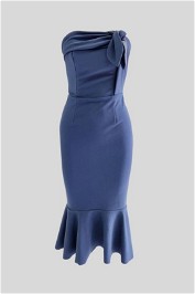 Pasduchas - Blue Mermaid Hem Midi Dress