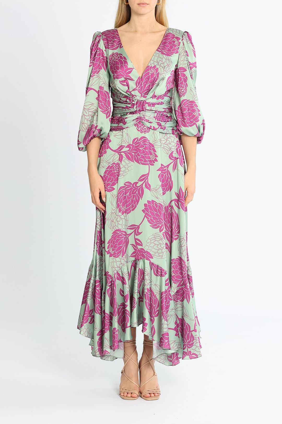 Patbo Celia Print Dress Aqua