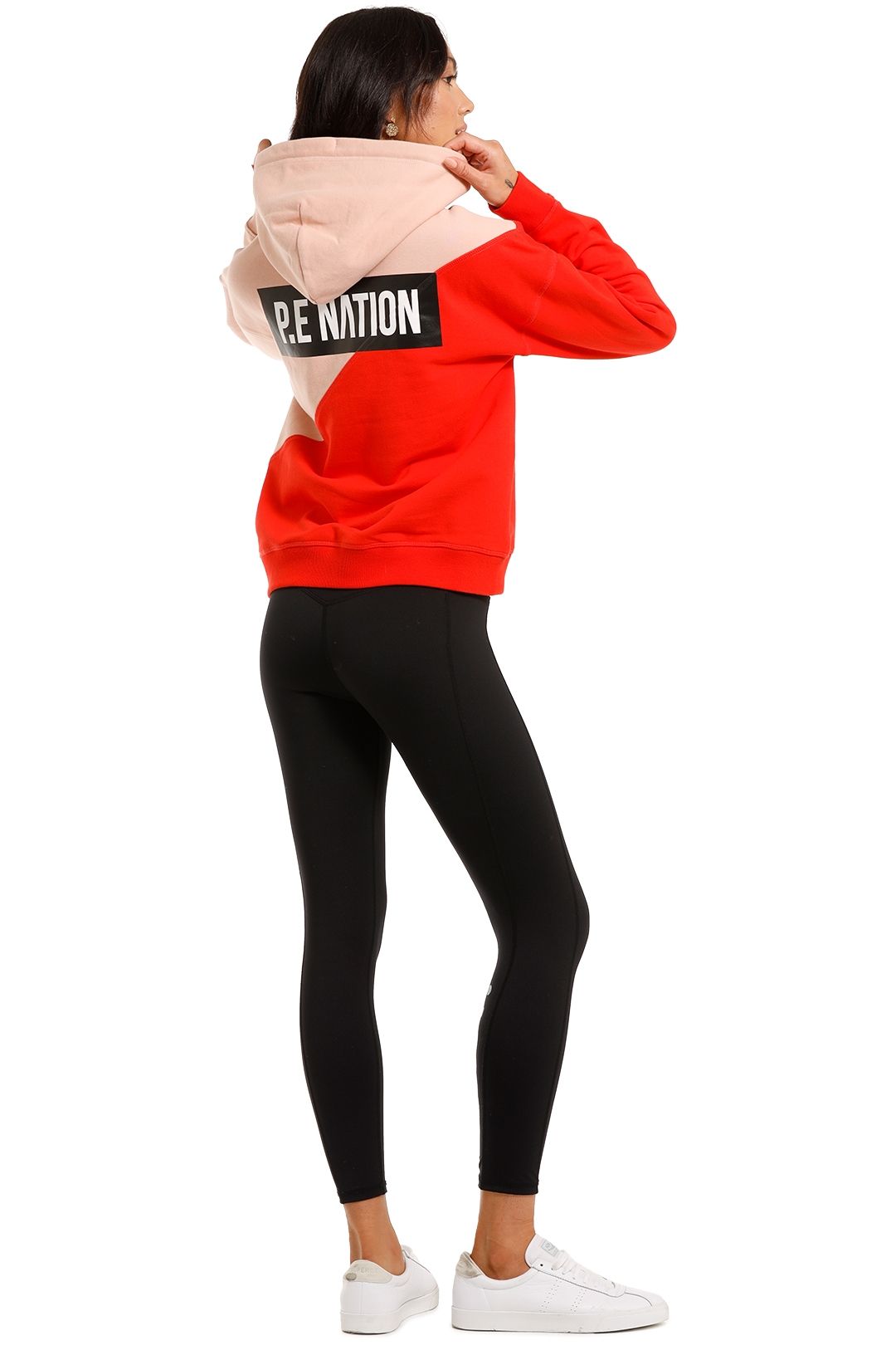 PE Nation Amplitude Hoodie Red Pink Relaxed