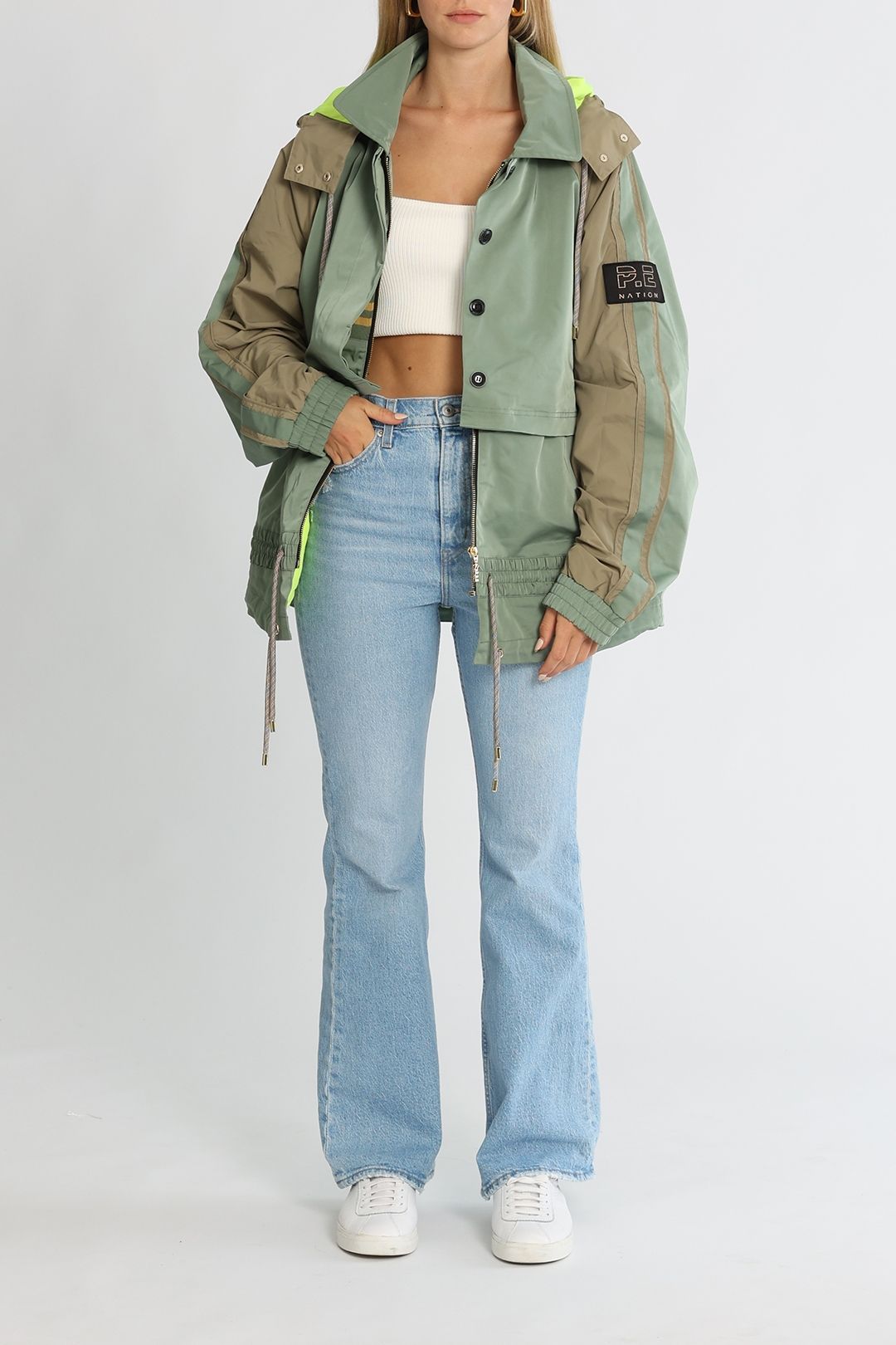 Hire Elevate Jacket in Sea Spray PE Nation GlamCorner