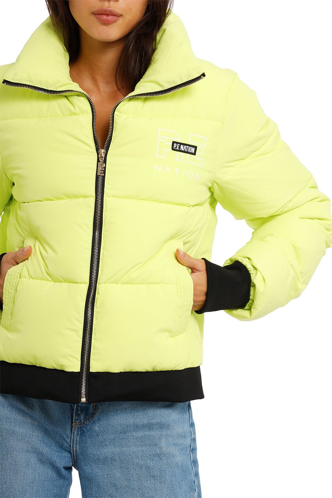 Hire Ramp Run Jacket in Yellow PE Nation GlamCorner