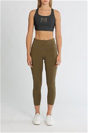 PE NATION Reaction Sports Bra Charcoal Marle
