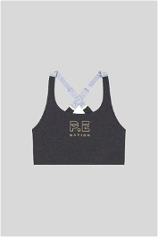 PE Nation Reaction Sports Bra in Gray