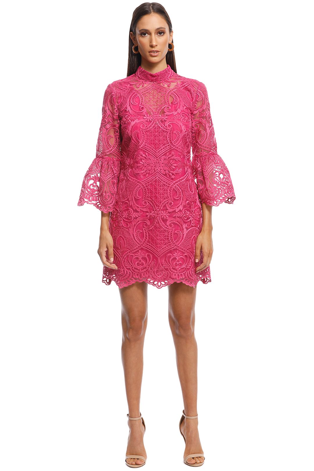 Anaglypta Bell Sleeved Mini Dress Perserverance London