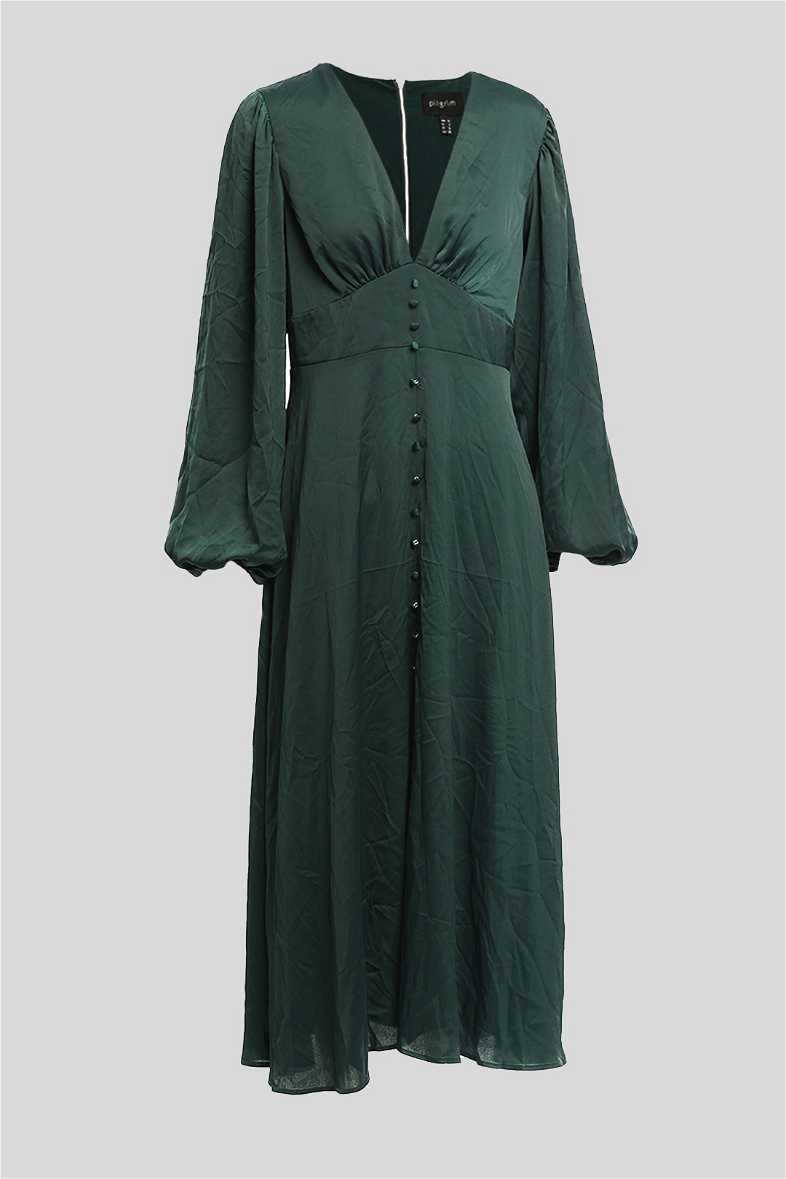 green emerald velvet dress Women's Pilgrim Ball Gown Straight Across Neck Taffeta Floor Length Dress XS/S/M/L/XL/XXL/Green/Black/MEAN Blvd M / Green main image 0