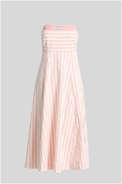 Sheike Pink And White Striped Midi Dress