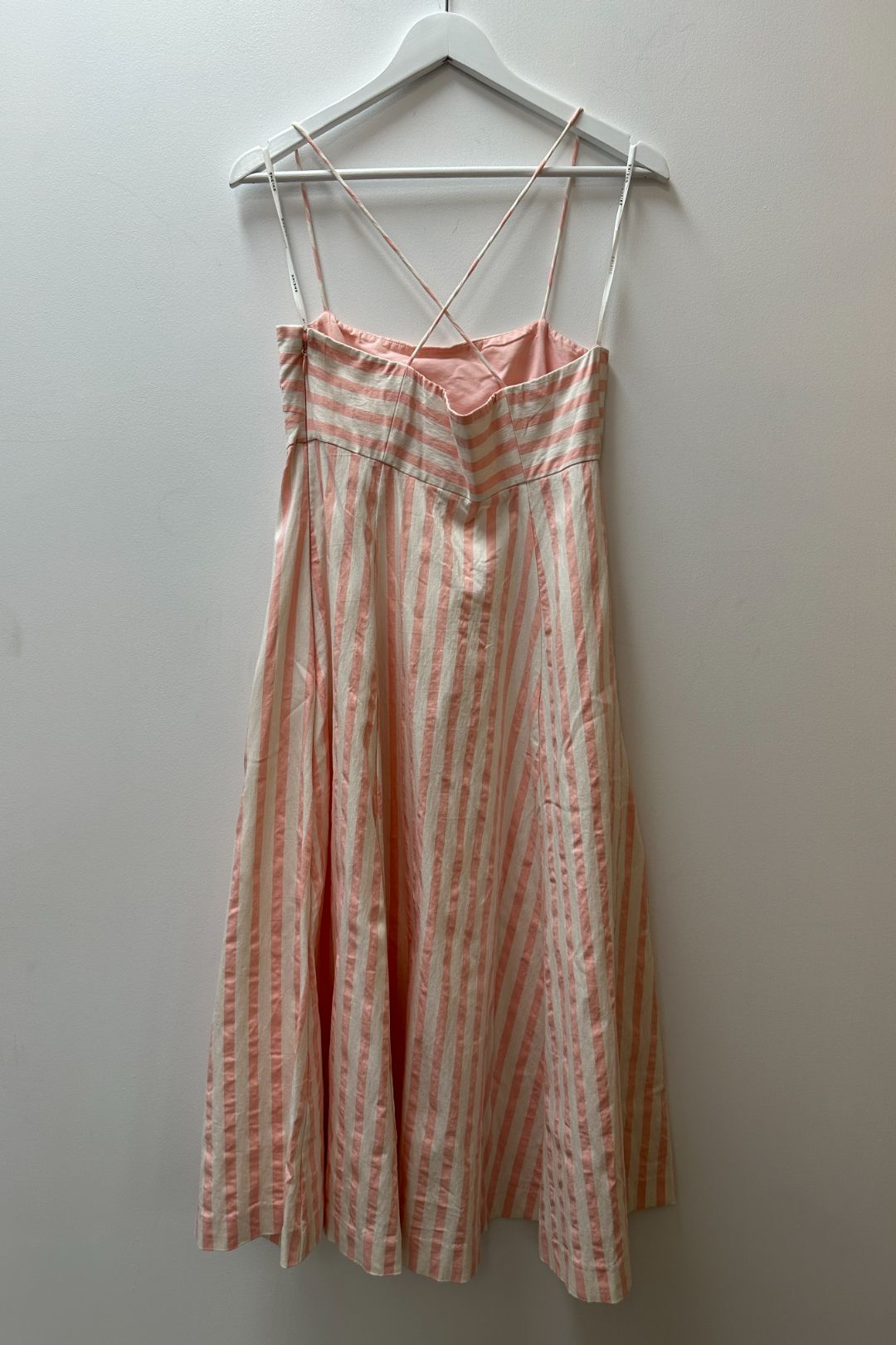 Sheike Pink And White Striped Midi Dress