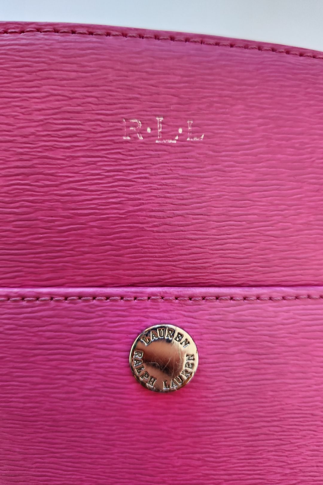 Ralph Lauren Pink Cow Leather Handbag