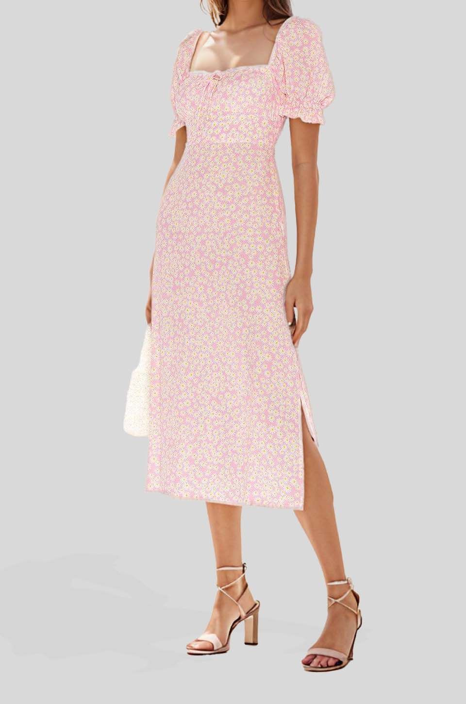 Faithfull Evelyn Midi Dress Dusty Floral Print
