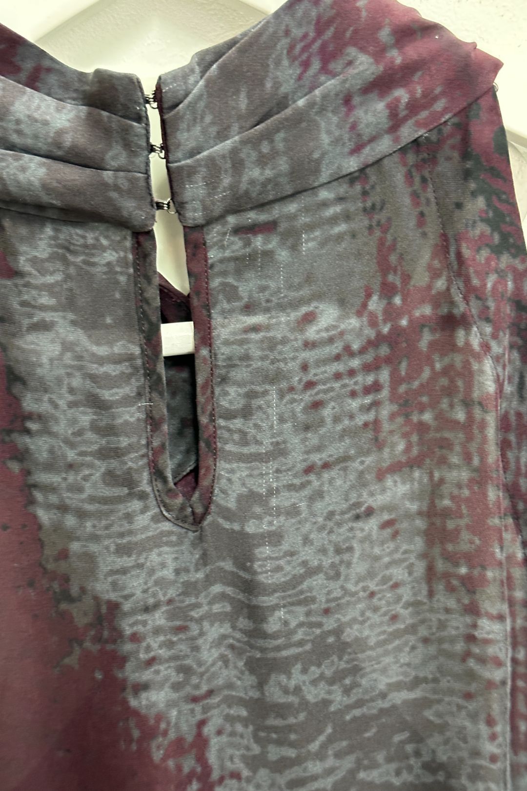 Saba Plum and Grey Silk Top
