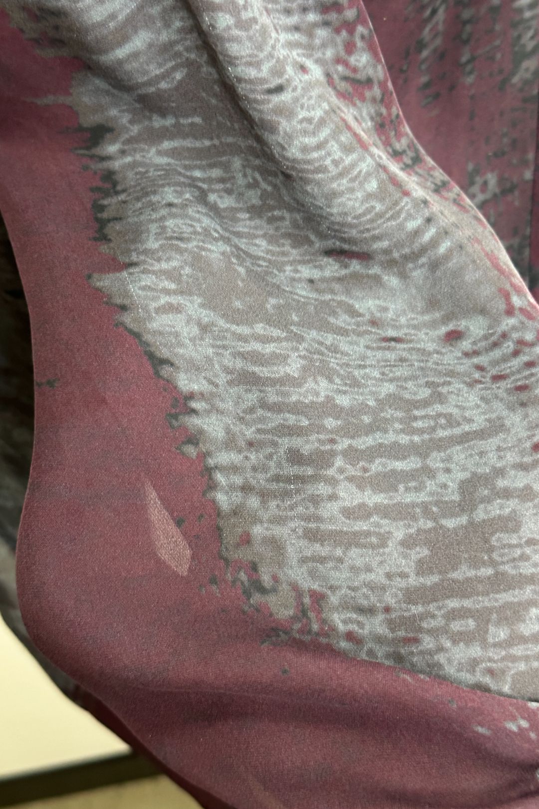 Saba Plum and Grey Silk Top