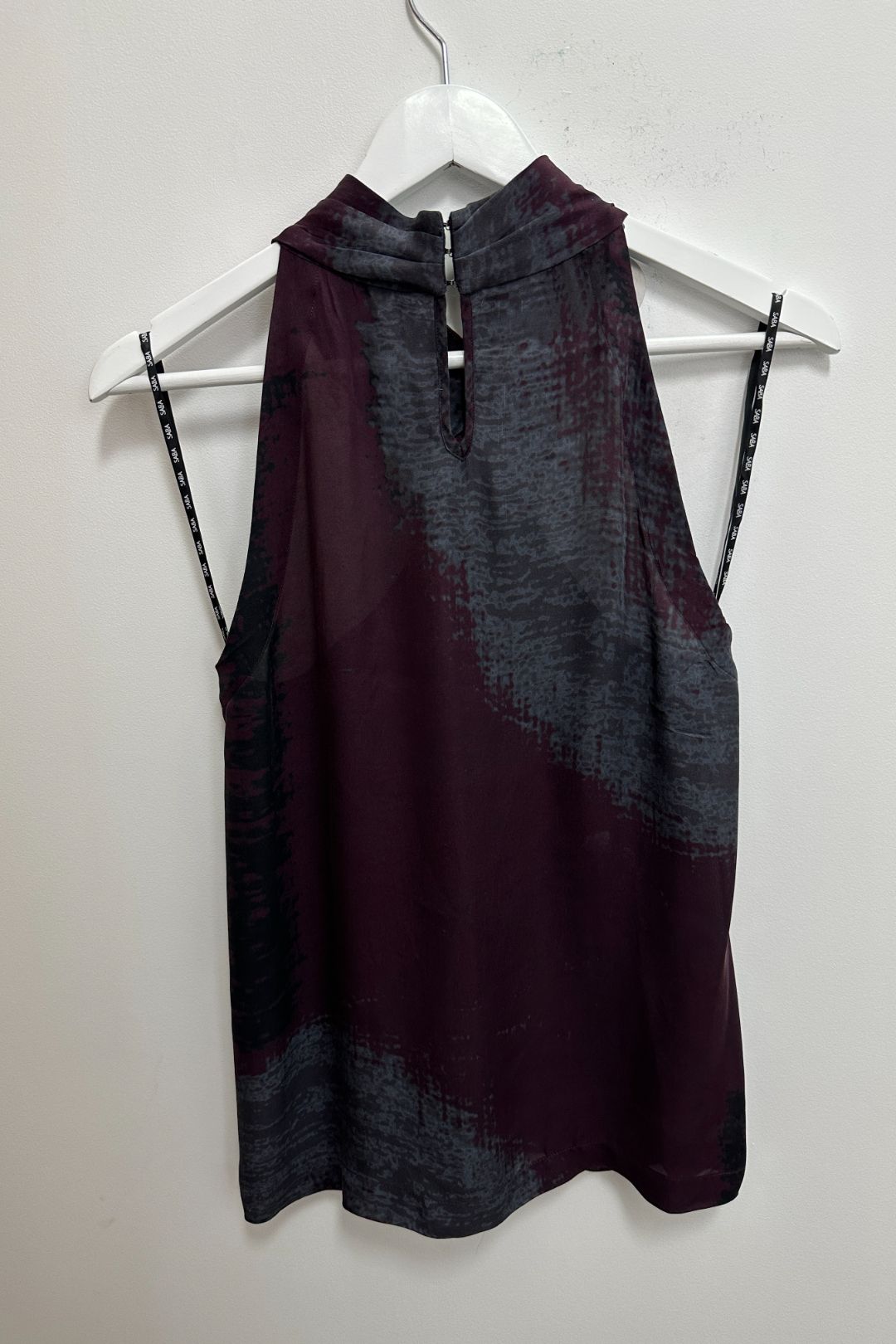 Saba Plum and Grey Silk Top