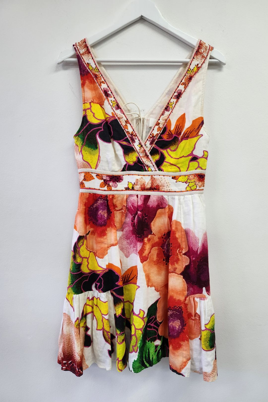 Poppies shirt dress with waist coat full set