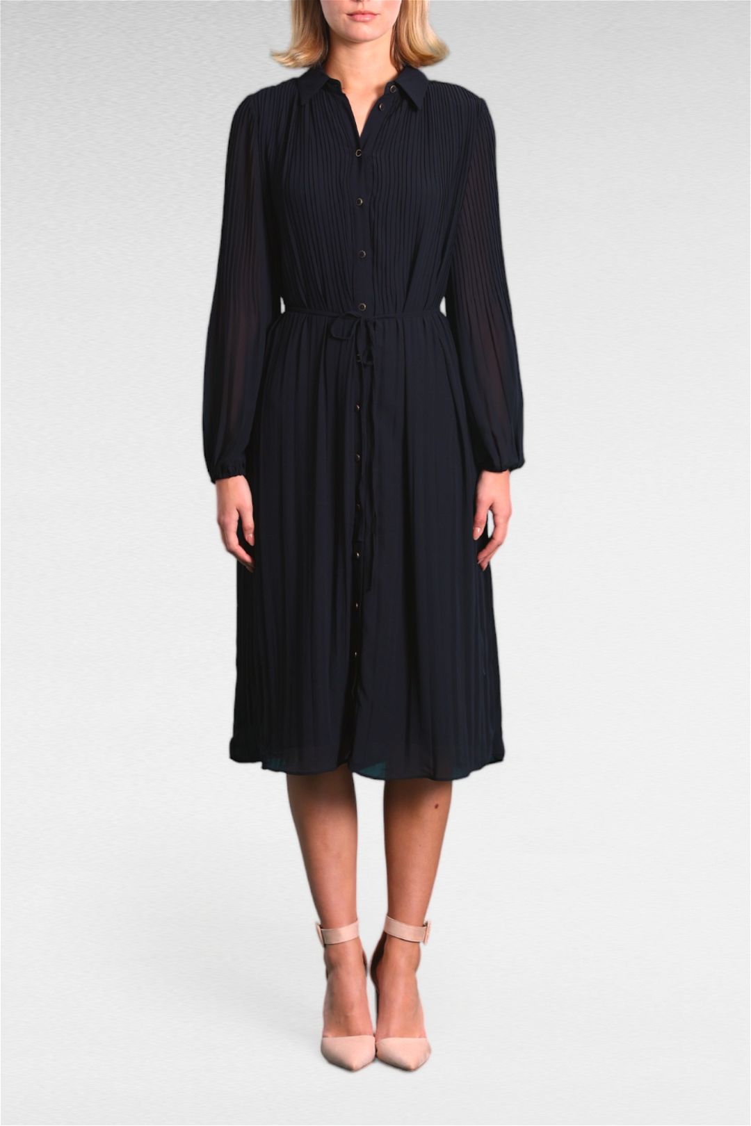 Puff Sleeve Shirt Dress - Understated Drama