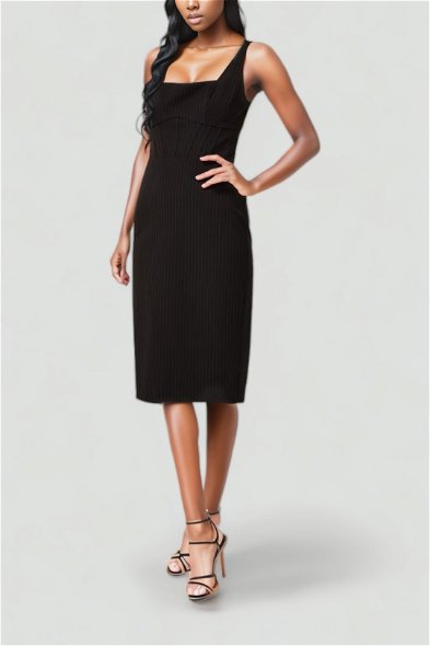 Hire Darota Corset Pinstripe Dress Portmans GlamCorner