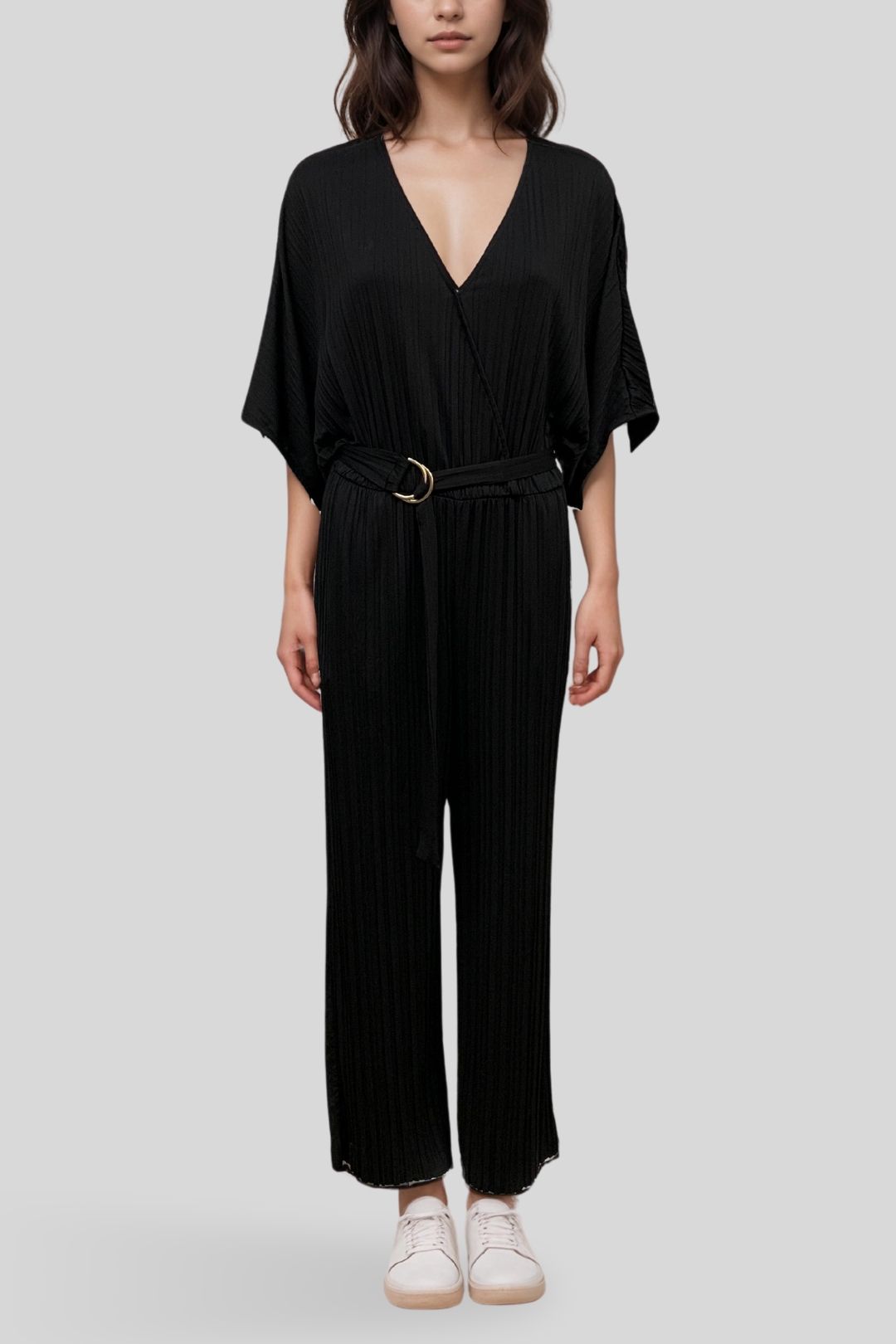 Hire Black Pleat Batwing Jumpsuit Portmans GlamCorner