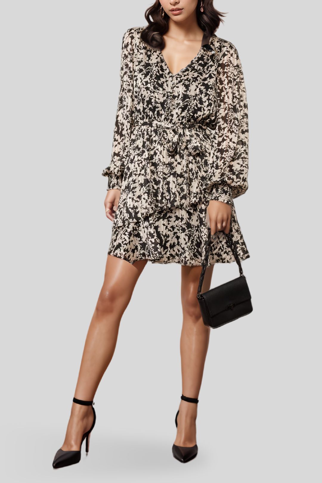 Hire Brixley Long Sleeve Ruffle Dress Portmans GlamCorner