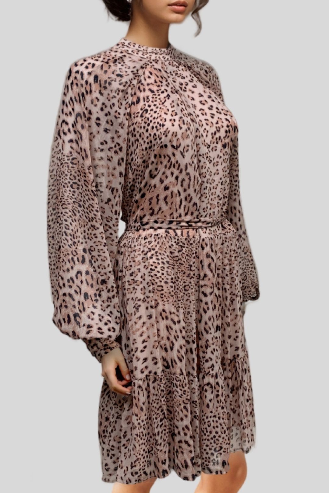 Portmans - Leopard Print Mini Dress Side