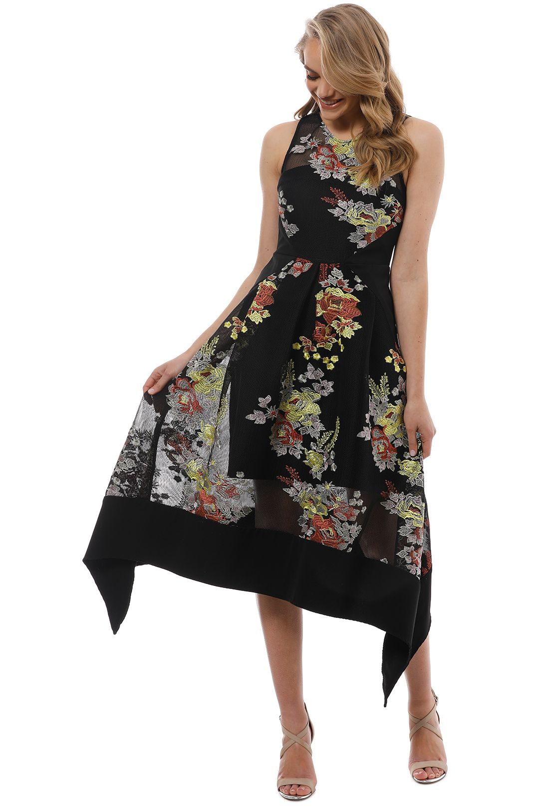 Premonition - Secret Garden Dress - Black Floral - Front