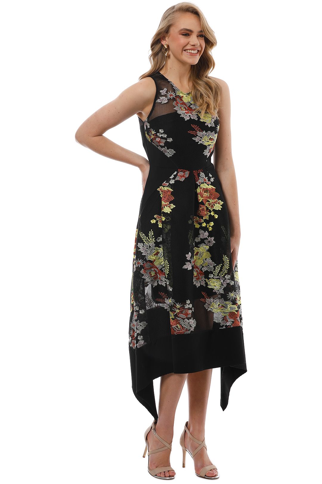 Premonition - Secret Garden Dress - Black Floral - Side