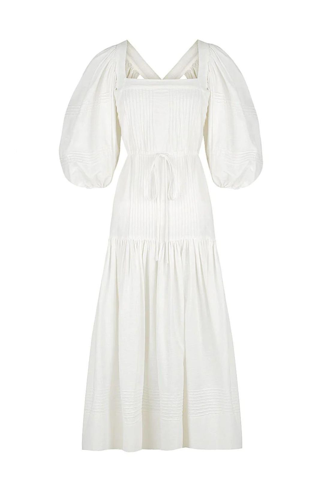 Shona Joy Priscila Pin Tuck Midi Dress