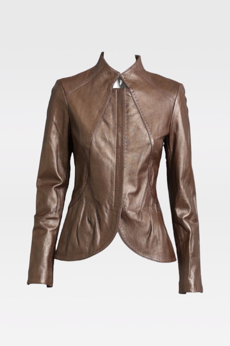 Elie tahari hot sale leather jacket