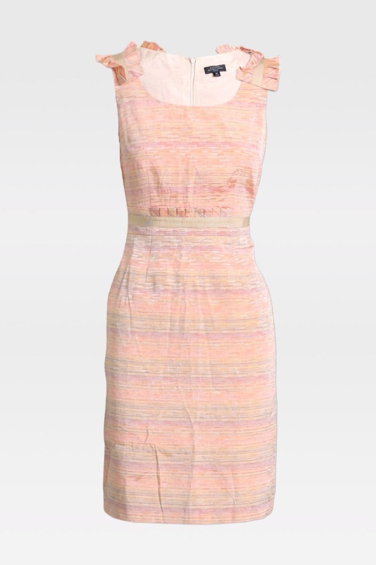 Buy Striped Peach and Gold Summer Dress | Elie Tahari