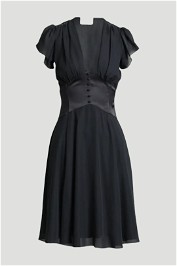 Classic Empire Waist Black Dress