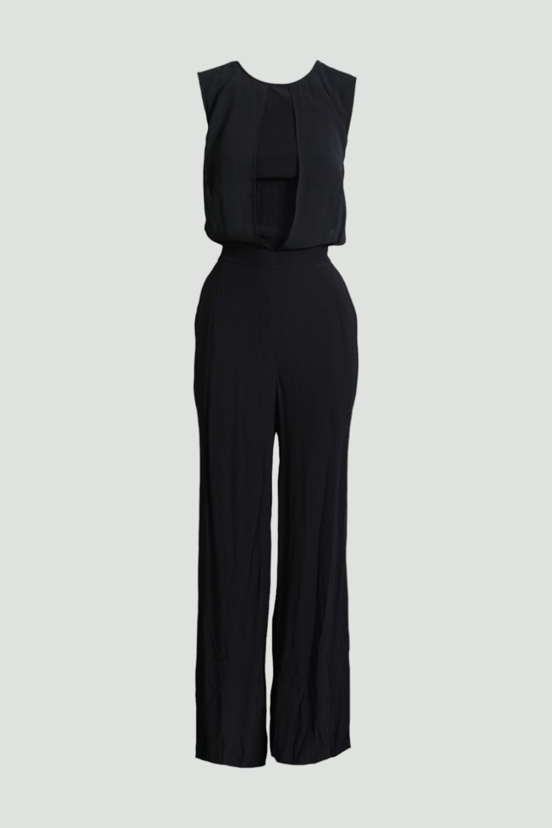 Buy Black Jumpsuit With Flared Pants Saba GlamCorner