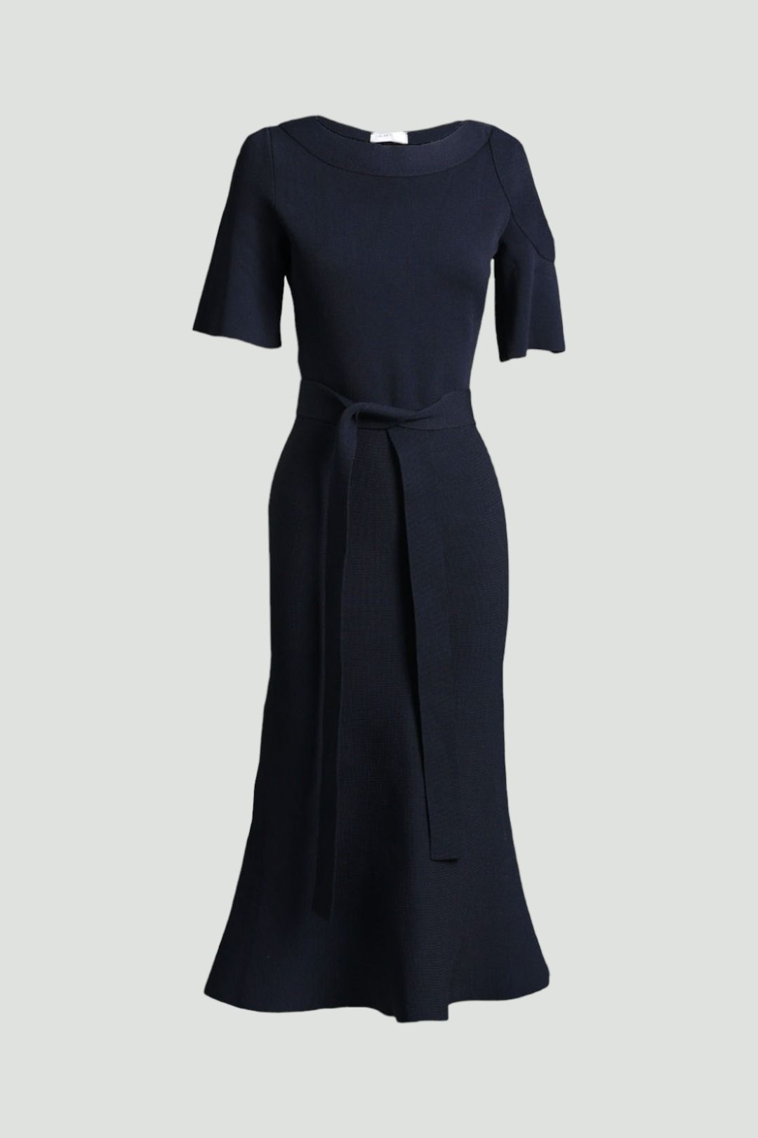 Midi Crepe Dress in Navy