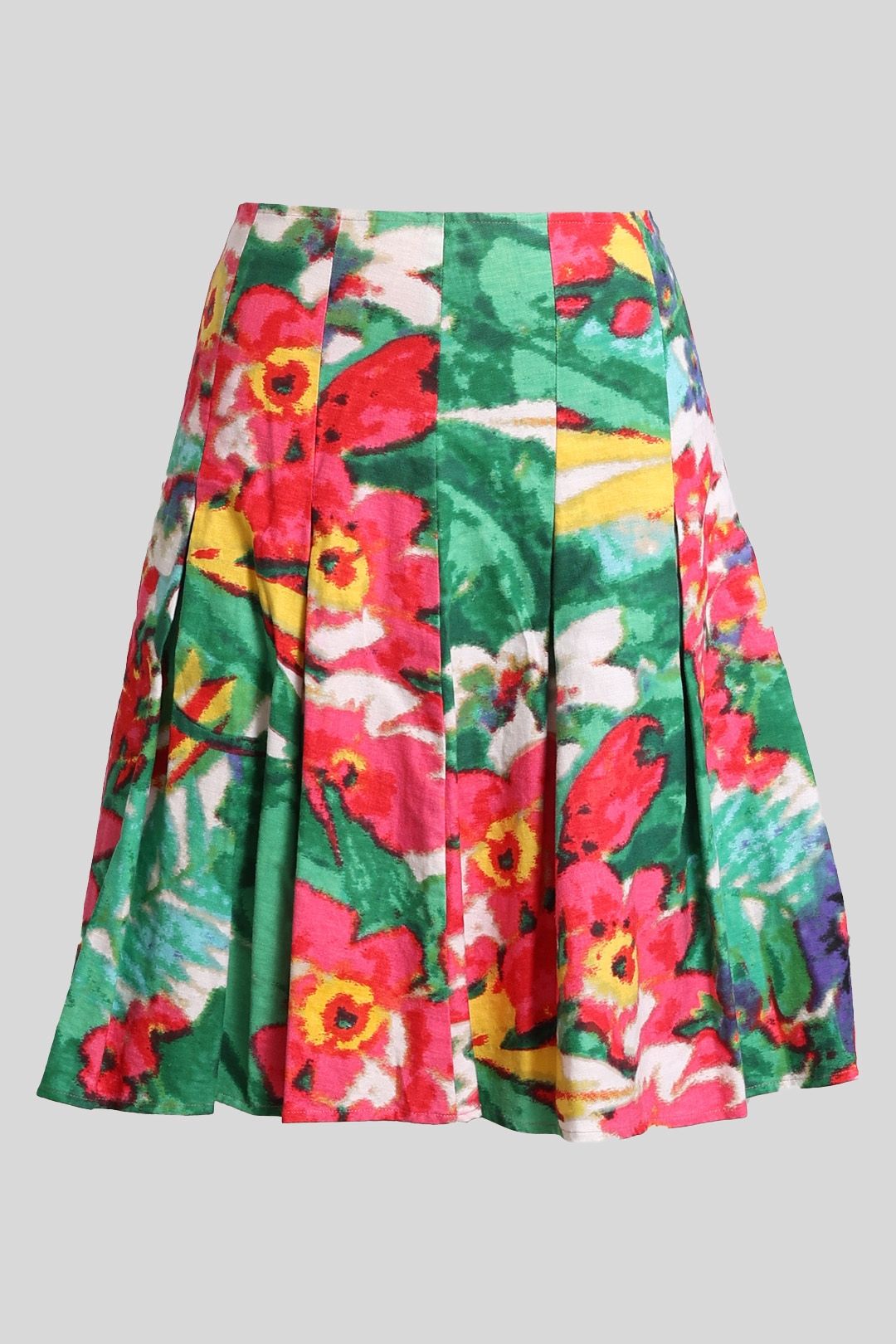 Queenspark - Floral Print Pleat Skirt