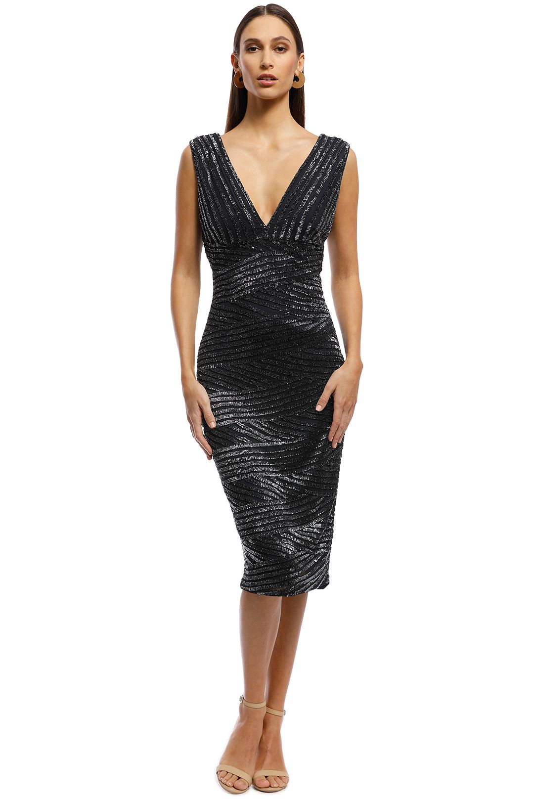 Rachel Gilbert - Marisie Hand Beaded Dress - Front