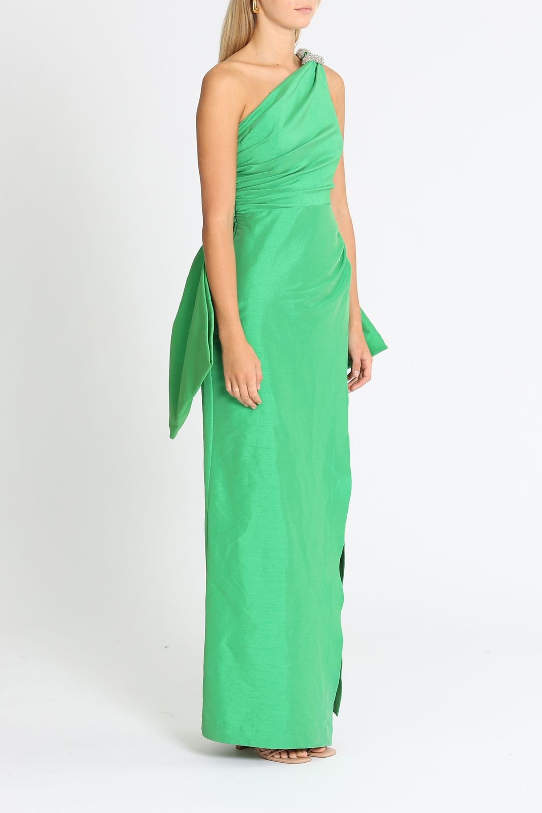rachel green bridesmaid dress Cicinia Sleeveless Split Plus Size Long Bridesmaid Dresses, Green main image 0