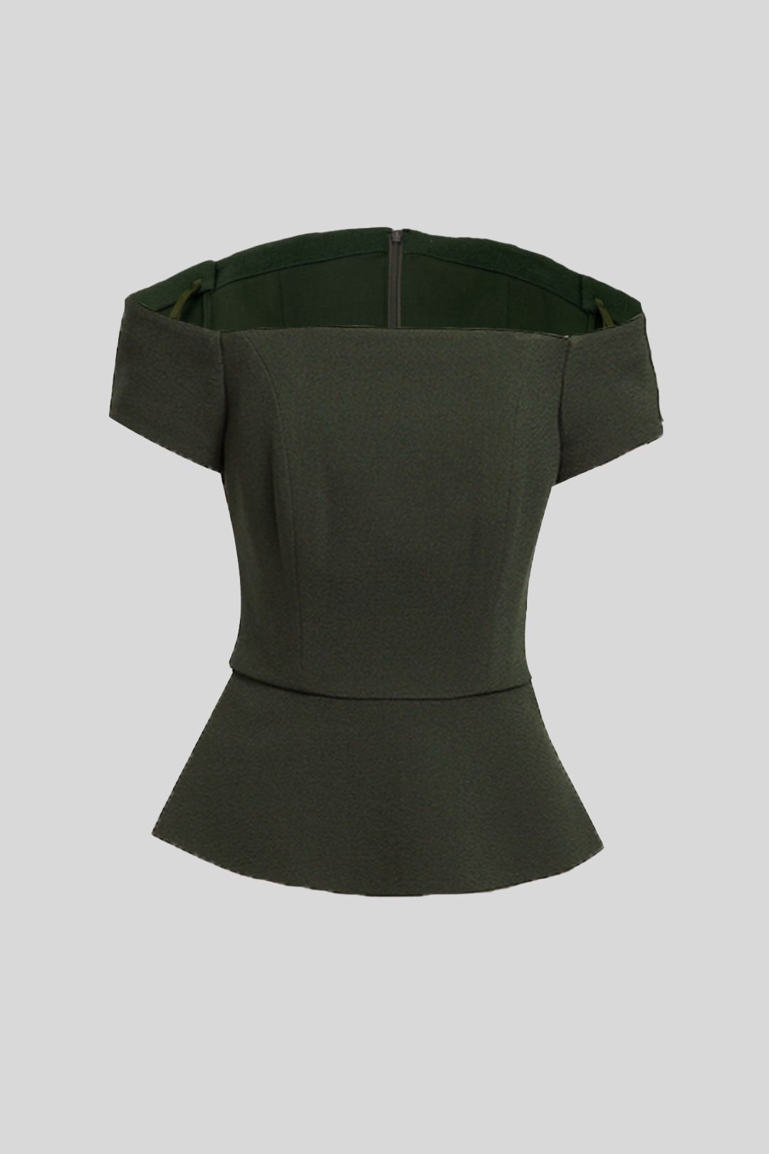 khaki peplum top