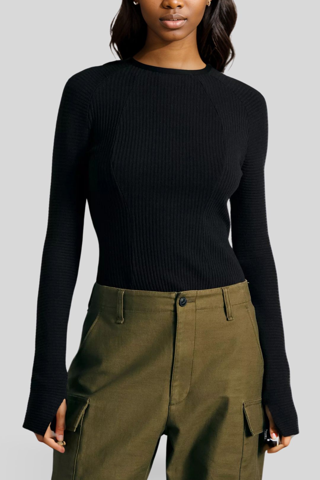 Rag & Bone Echo Cotton Rib Long Sleeve