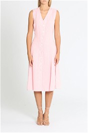 Ralph Lauren Linen Midi Dress Pink