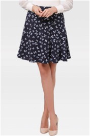 Review Midnight Butterfly Skirt in Navy & Multi 