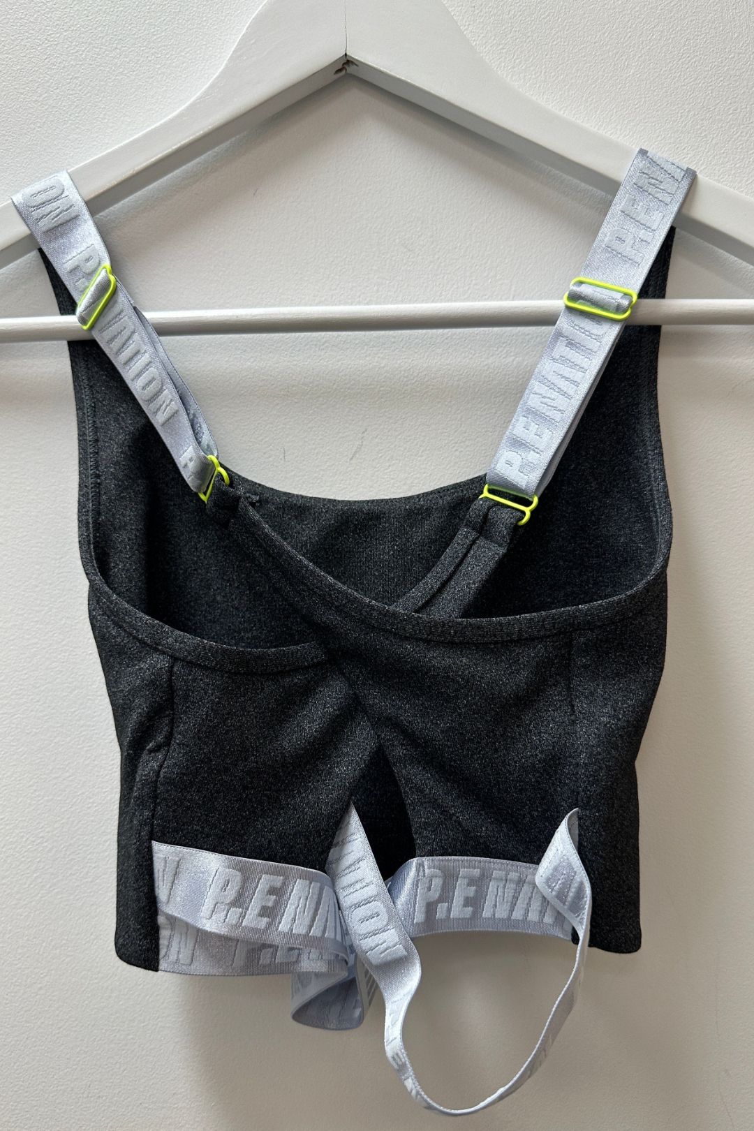 PE Nation Reaction Sports Bra in Gray