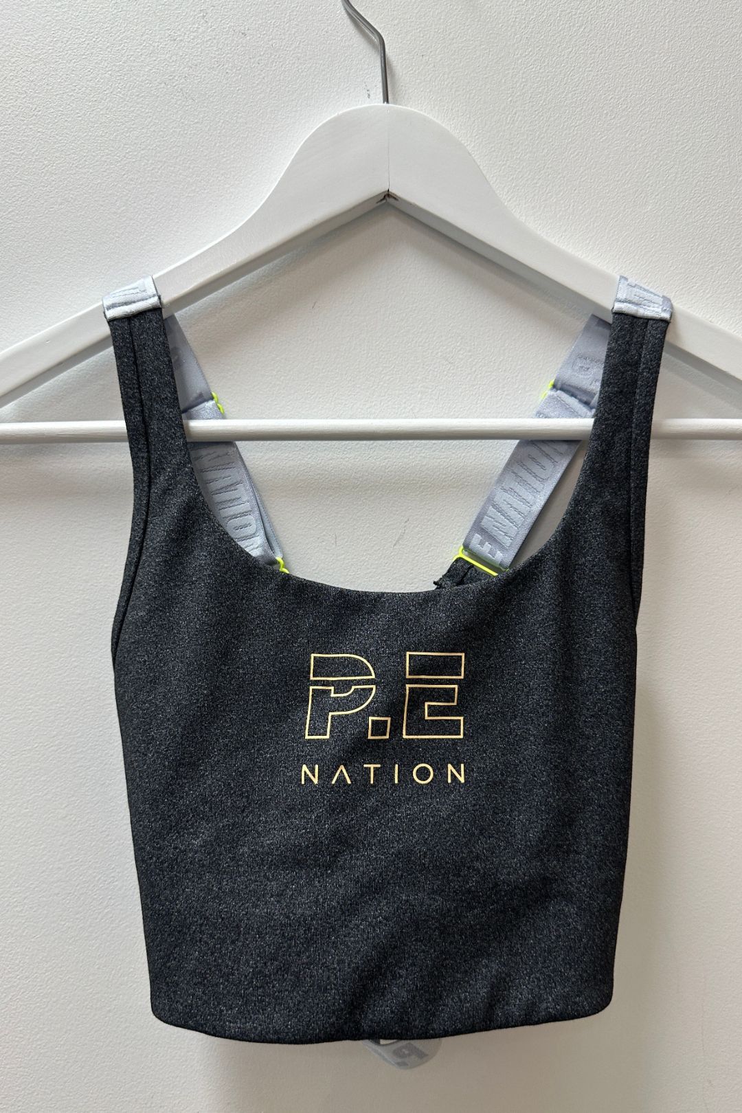 PE Nation Reaction Sports Bra in Gray