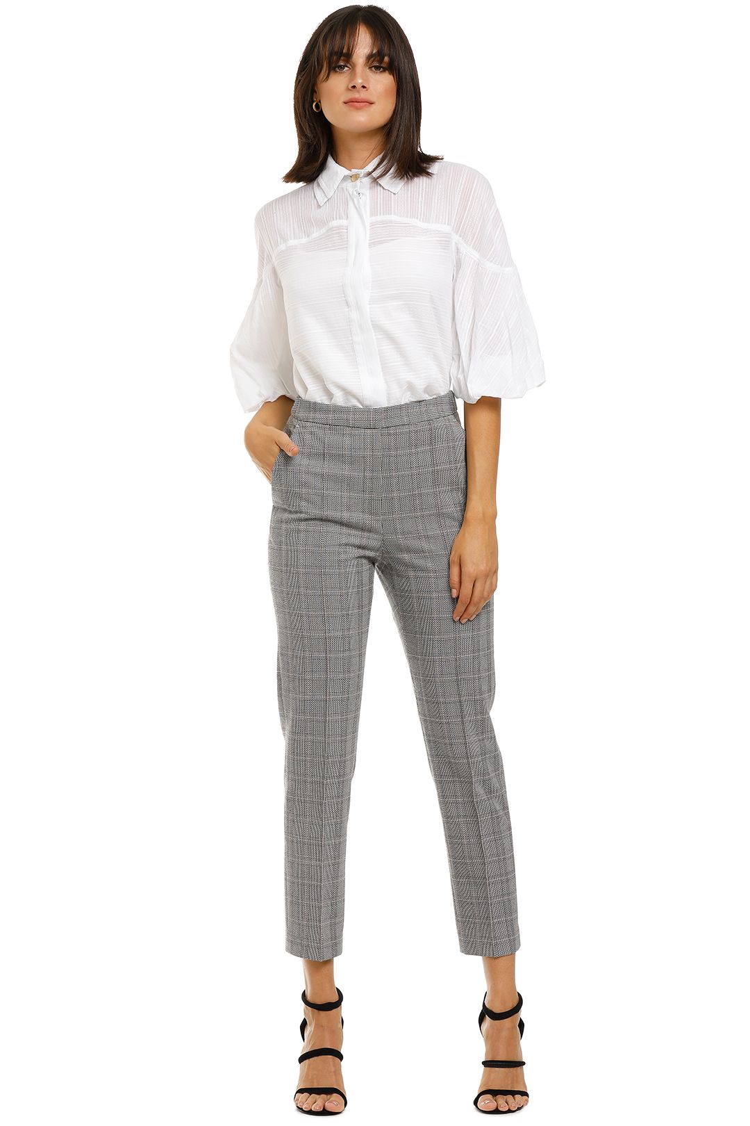Pantaloons Women Print Grey Trousers - Selling Fast at Pantaloons.com