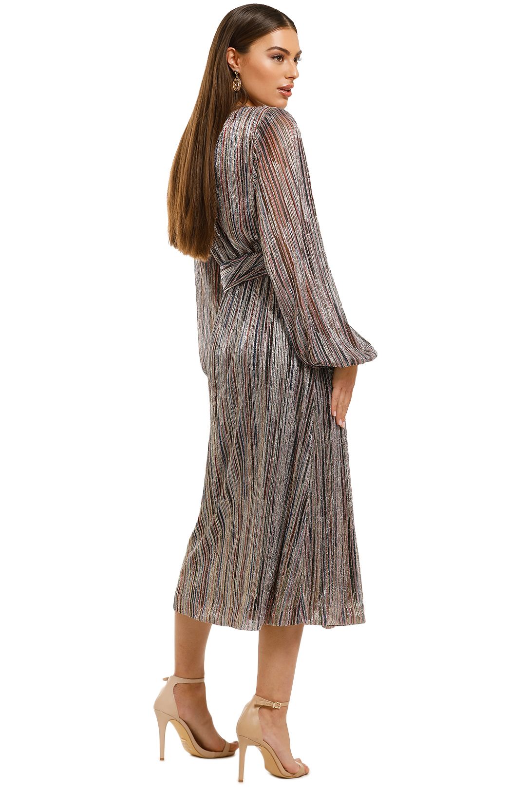 Bellagio Dress Pink Metallic| Rebecca Vallance | GlamCorner
