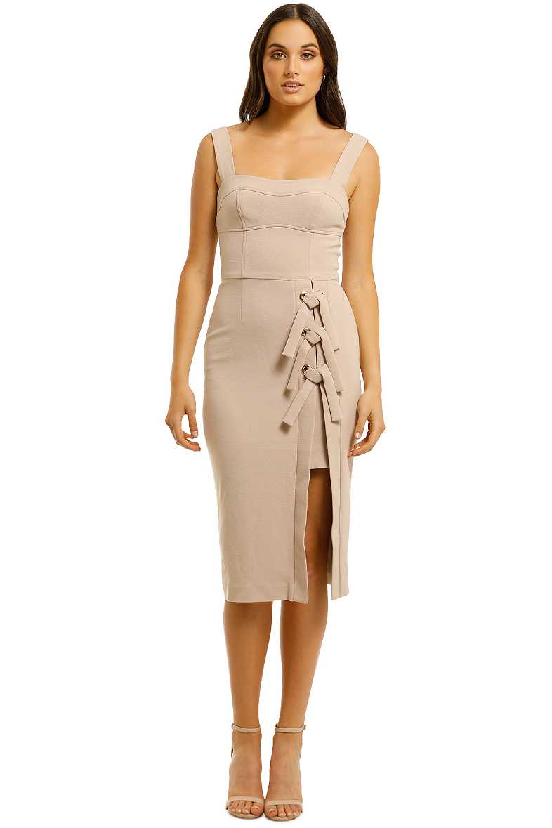 Celestina Tie Dress - Nude