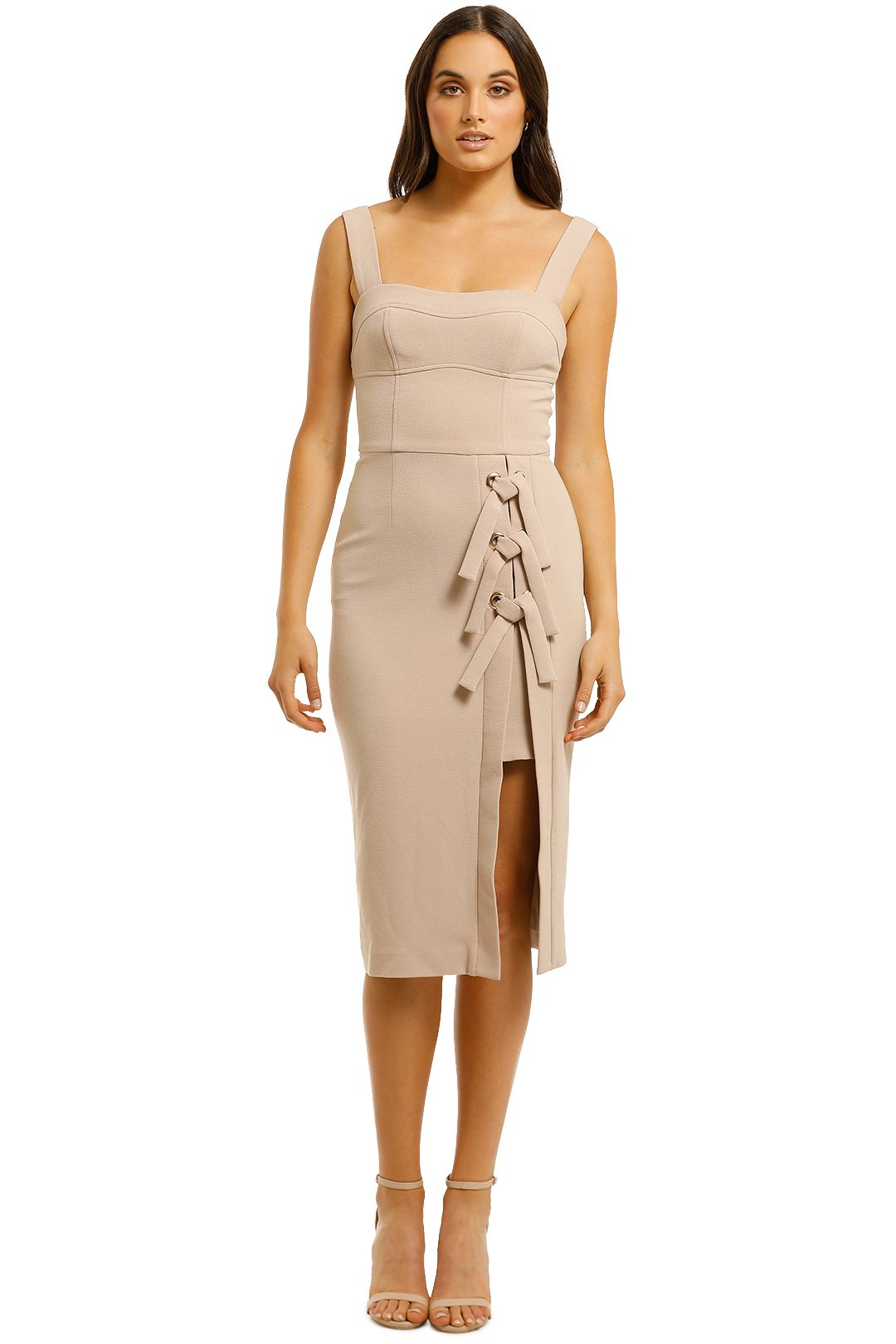 Rebecca-Vallance-Celestina-Tie-Dress-Nude-Front