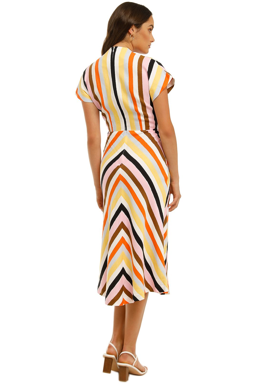 REBECCA VALLANCE ワンピース Jocelyn striped midi dress926668 REBECCA VALLANCE ワンピース Jocelyn striped midi dress926668