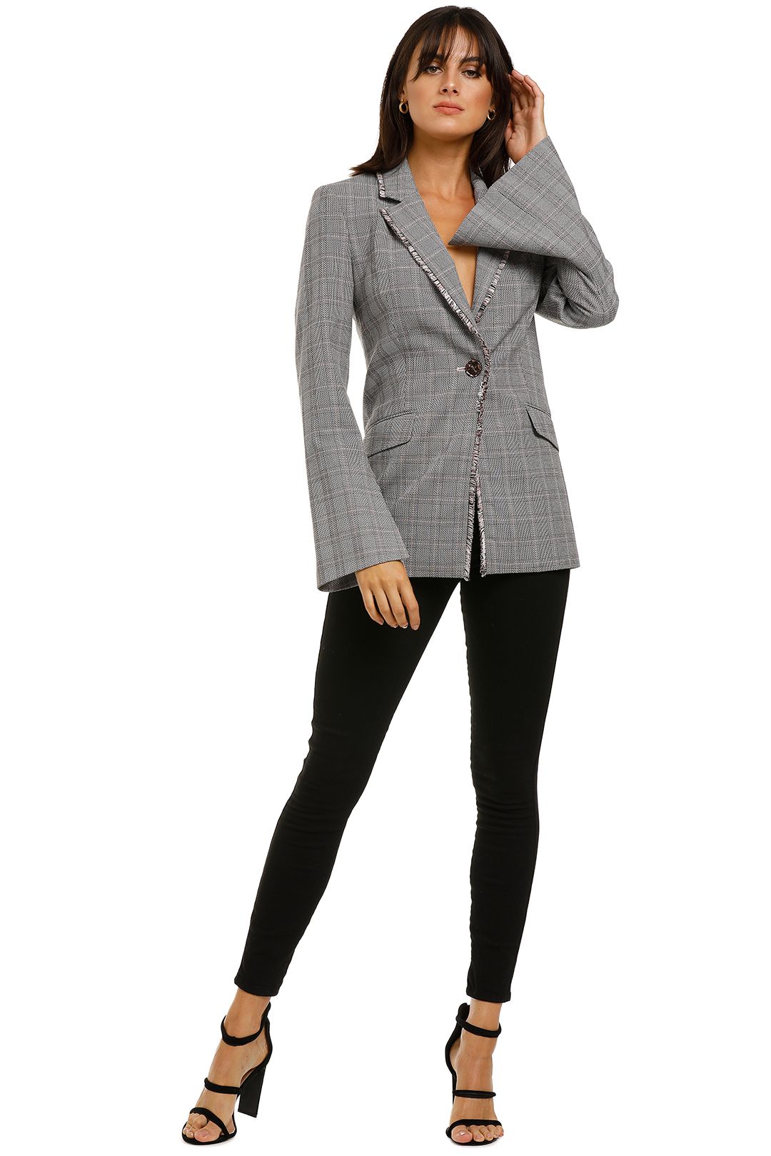 Rebecca-Vallance-Margot-Blazer-Grey-Check-Front